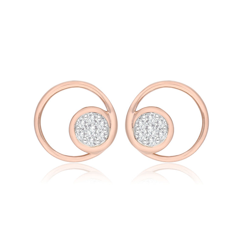 Infinity Circle Lab Grown Diamond Earrings