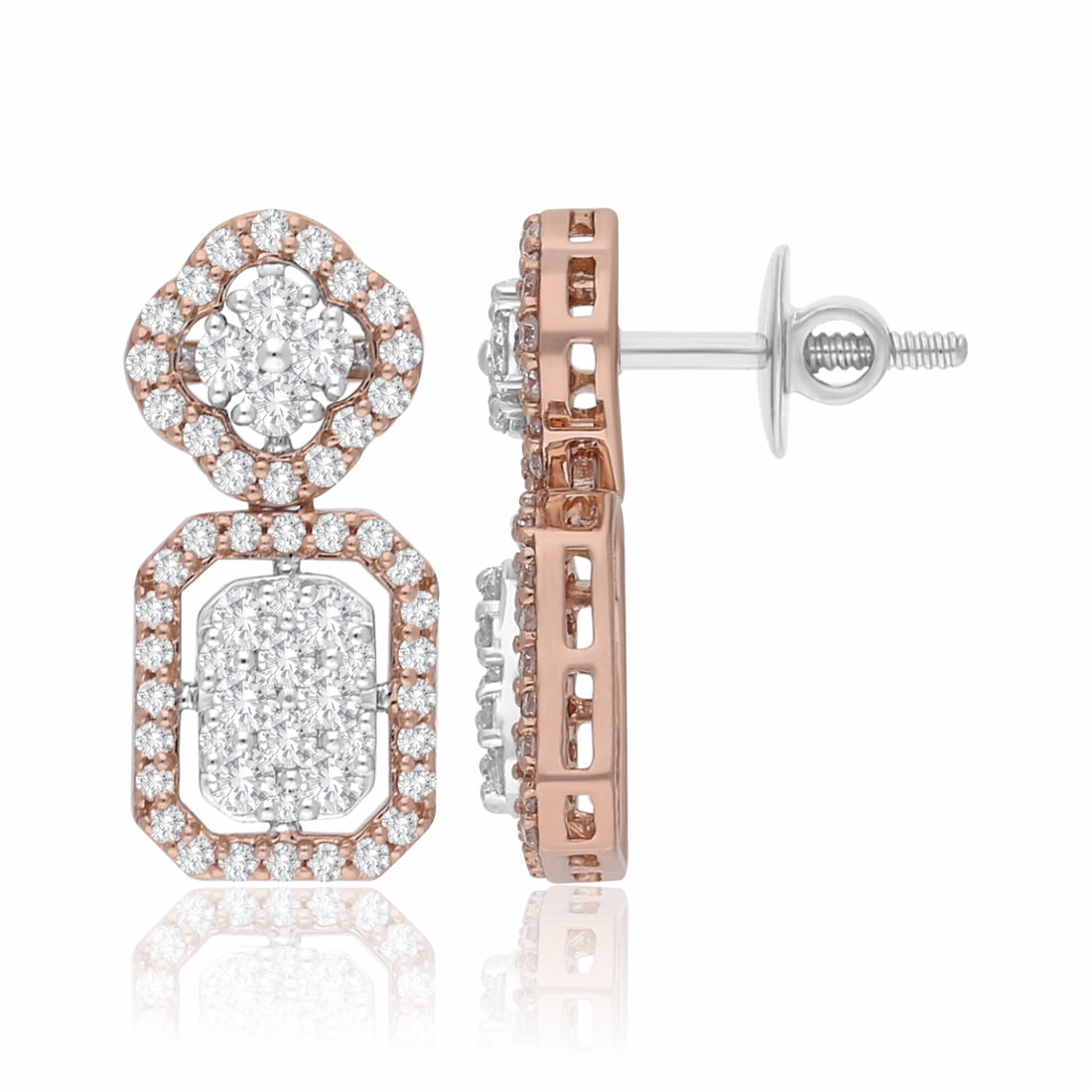 Art Deco Lab Grown Diamond Earrings