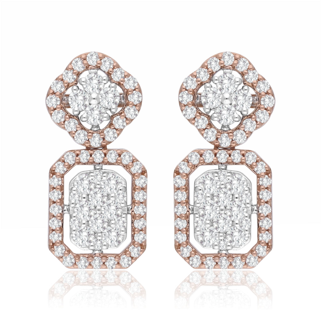 Art Deco Lab Grown Diamond Earrings
