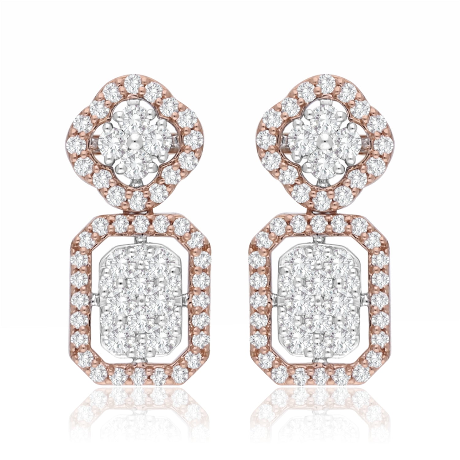 Art Deco Lab Grown Diamond Earrings