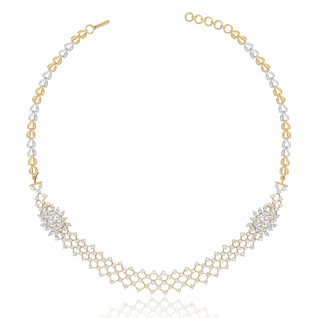 Flora Mesh Lab Grown Diamond Necklace