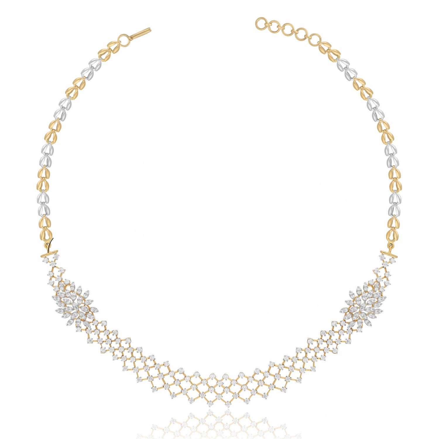 Flora Mesh Lab Grown Diamond Necklace