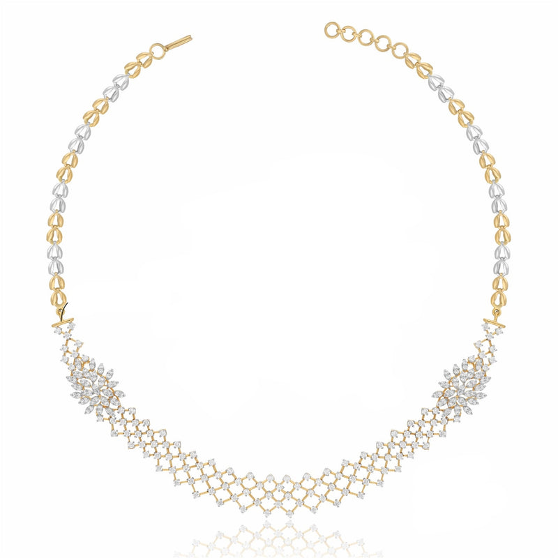 Flora Mesh Lab Grown Diamond Necklace
