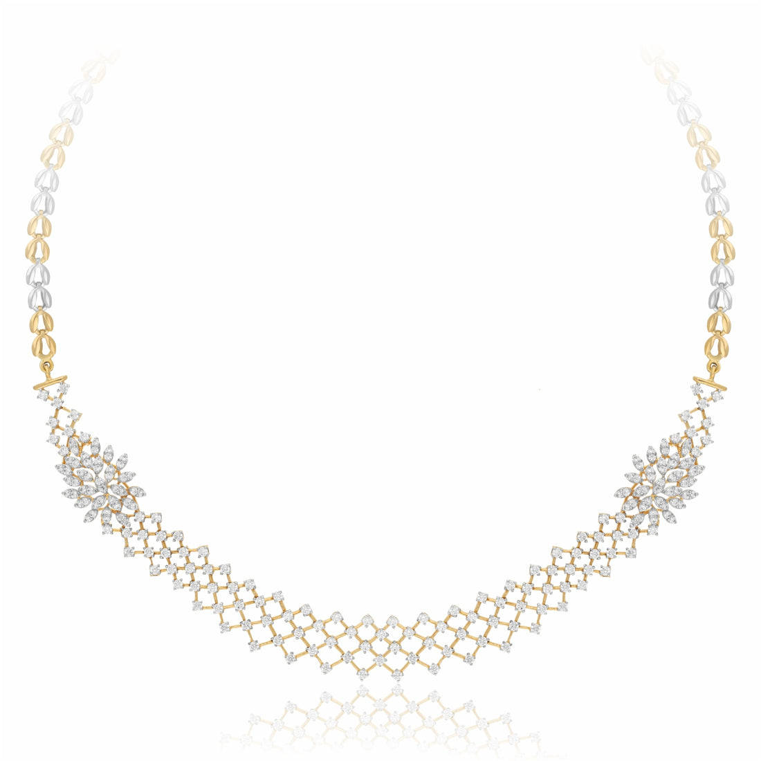 Flora Mesh Lab Grown Diamond Necklace