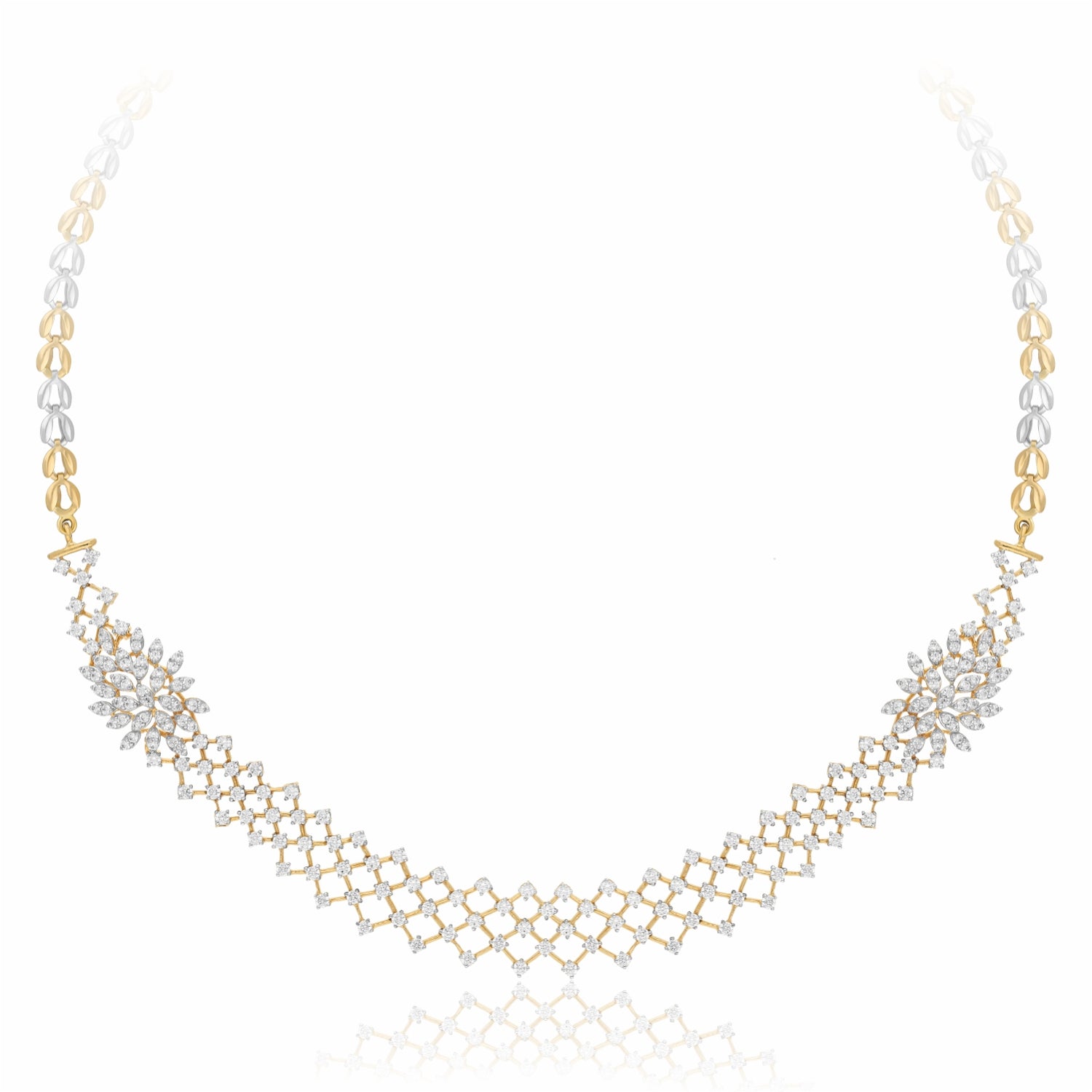 Flora Mesh Lab Grown Diamond Necklace