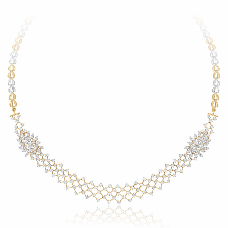 Flora Mesh Lab Grown Diamond Necklace