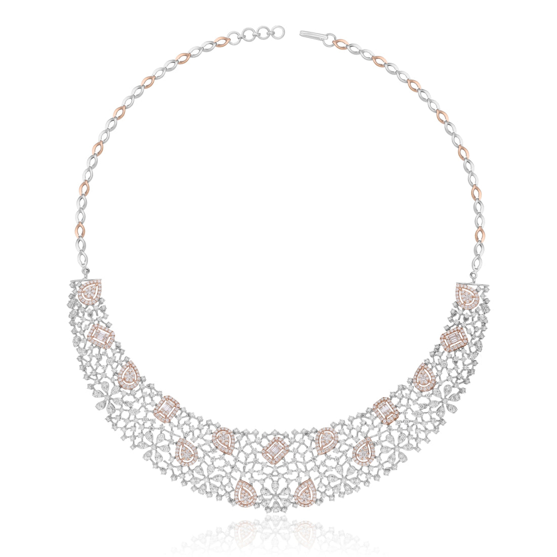 Lace Lab Grown Diamond Statement Necklace