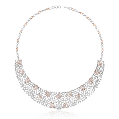 Lace Lab Grown Diamond Statement Necklace