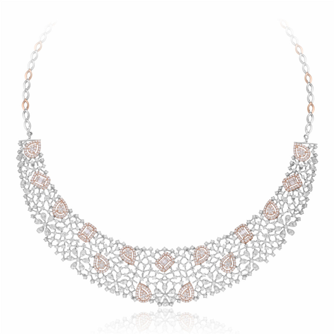 Lace Lab Grown Diamond Statement Necklace