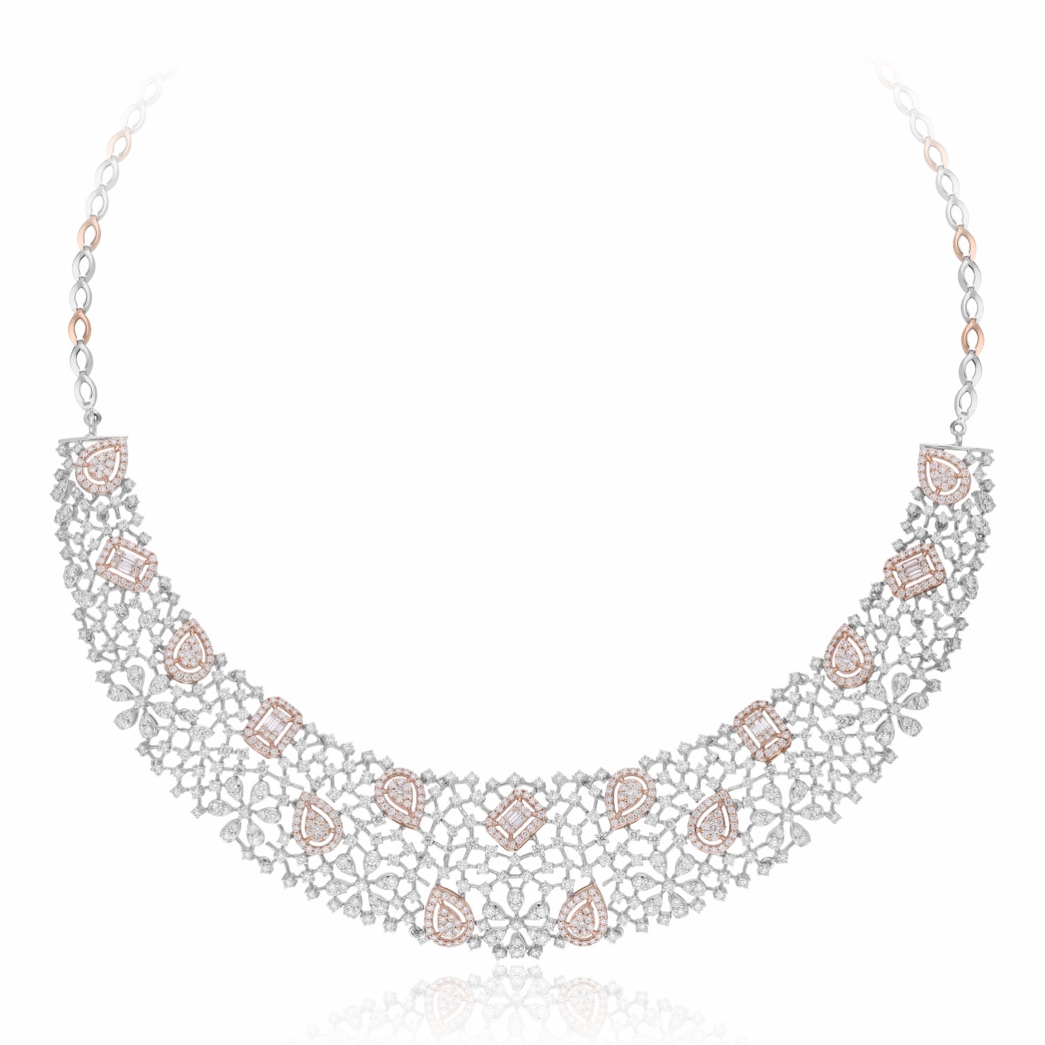 Lace Lab Grown Diamond Statement Necklace