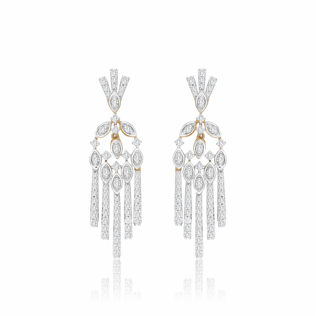 Deco Cascade Lab Grown Diamond Chandelier Earrings