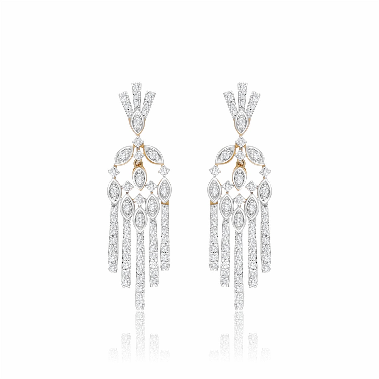 Deco Cascade Lab Grown Diamond Chandelier Earrings