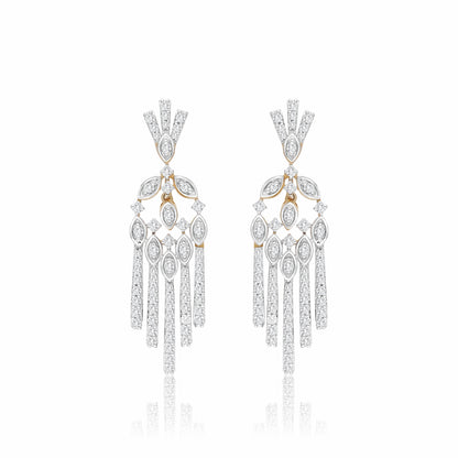 Deco Cascade Lab Grown Diamond Chandelier Earrings