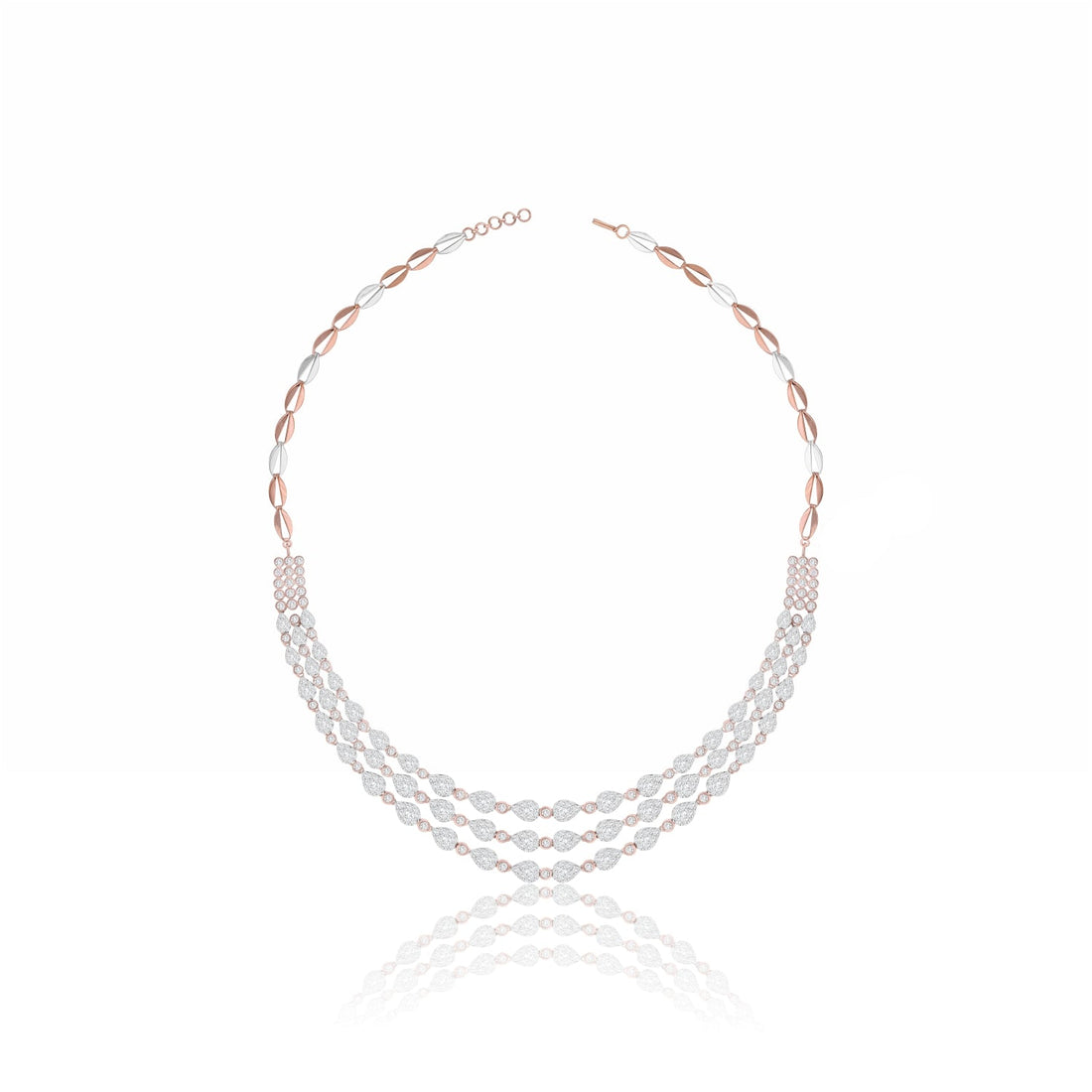 Radiant Triple Grace Lab Grown Diamond Necklace