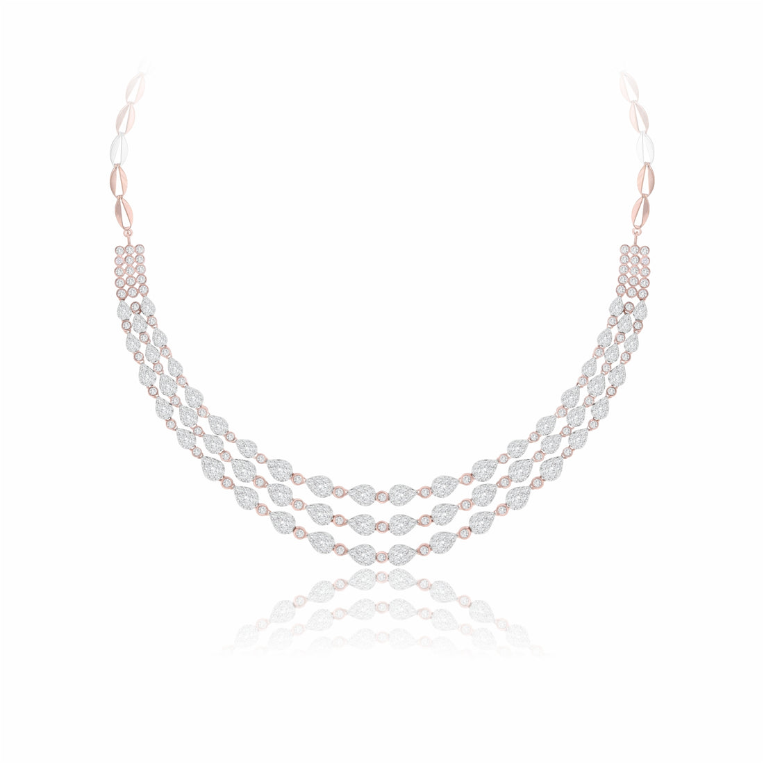 Radiant Triple Grace Lab Grown Diamond Necklace