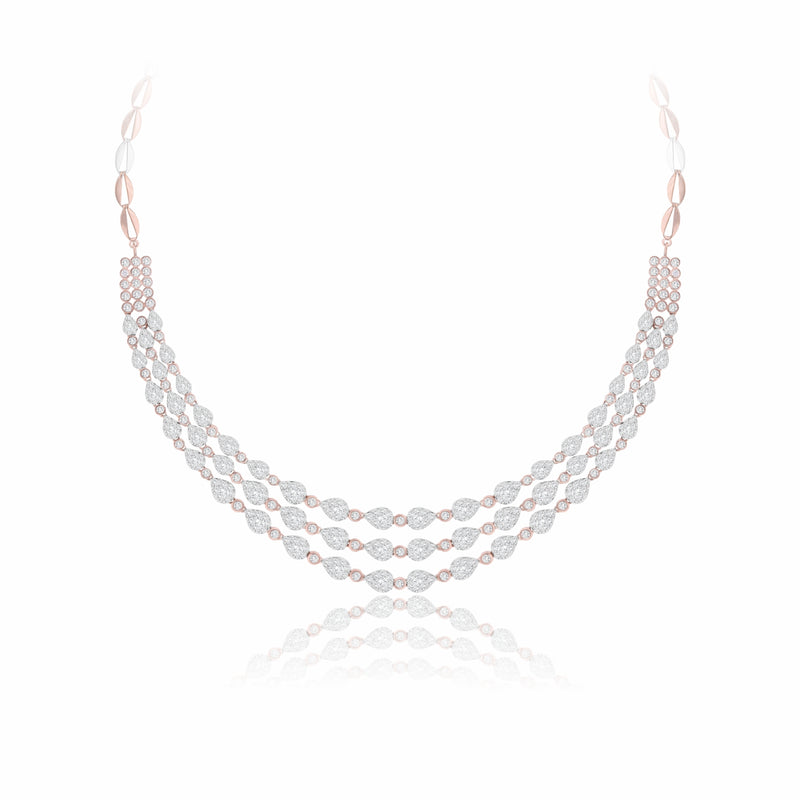Radiant Triple Grace Lab Grown Diamond Necklace