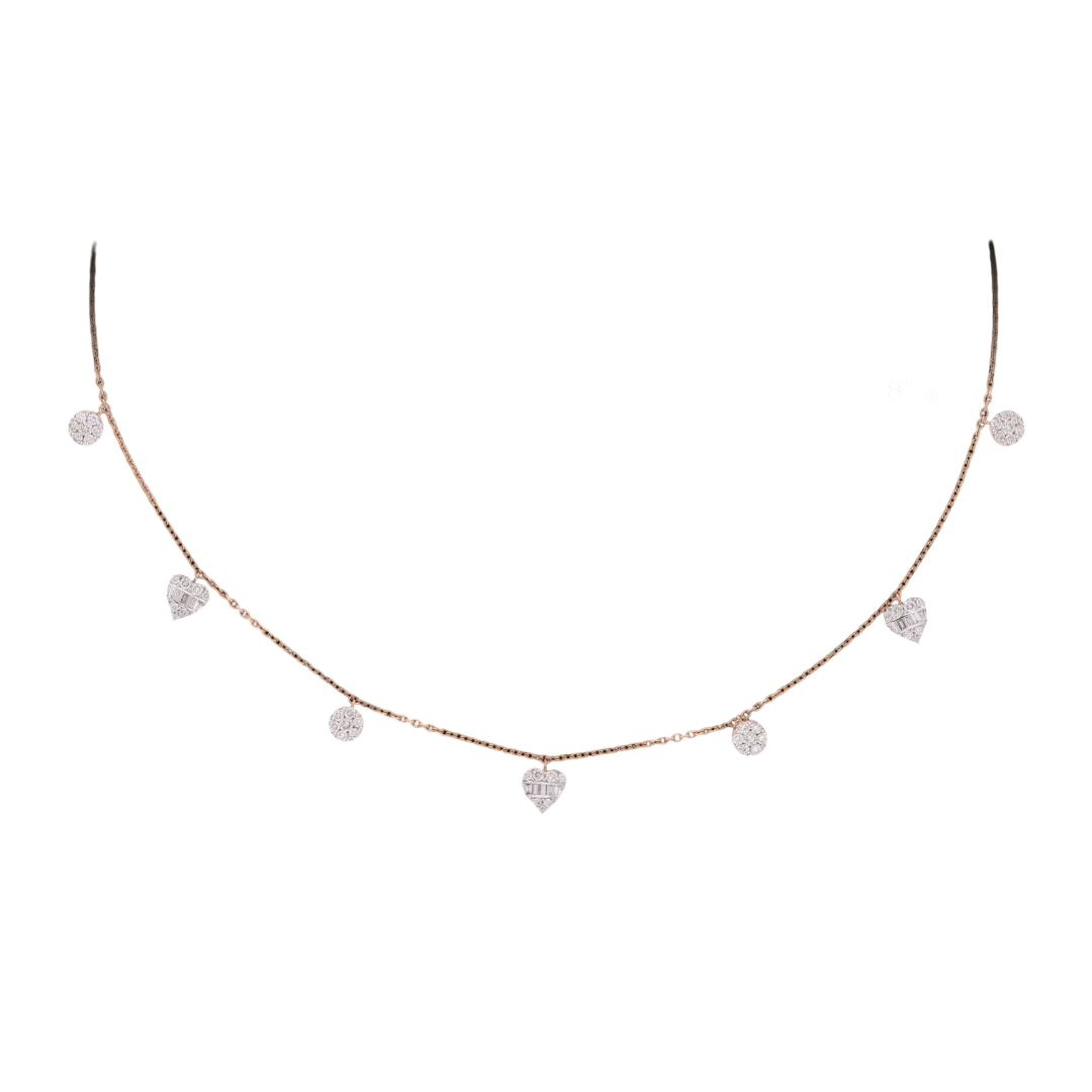 Dainty Heart Drop Lab Grown Diamond Necklace