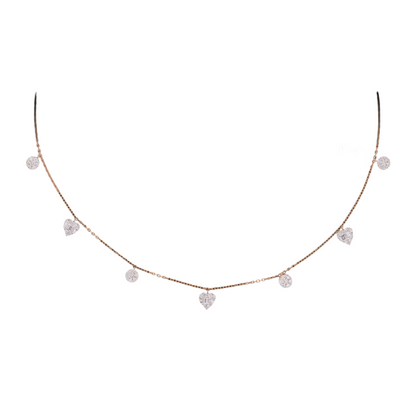 Dainty Heart Drop Lab Grown Diamond Necklace