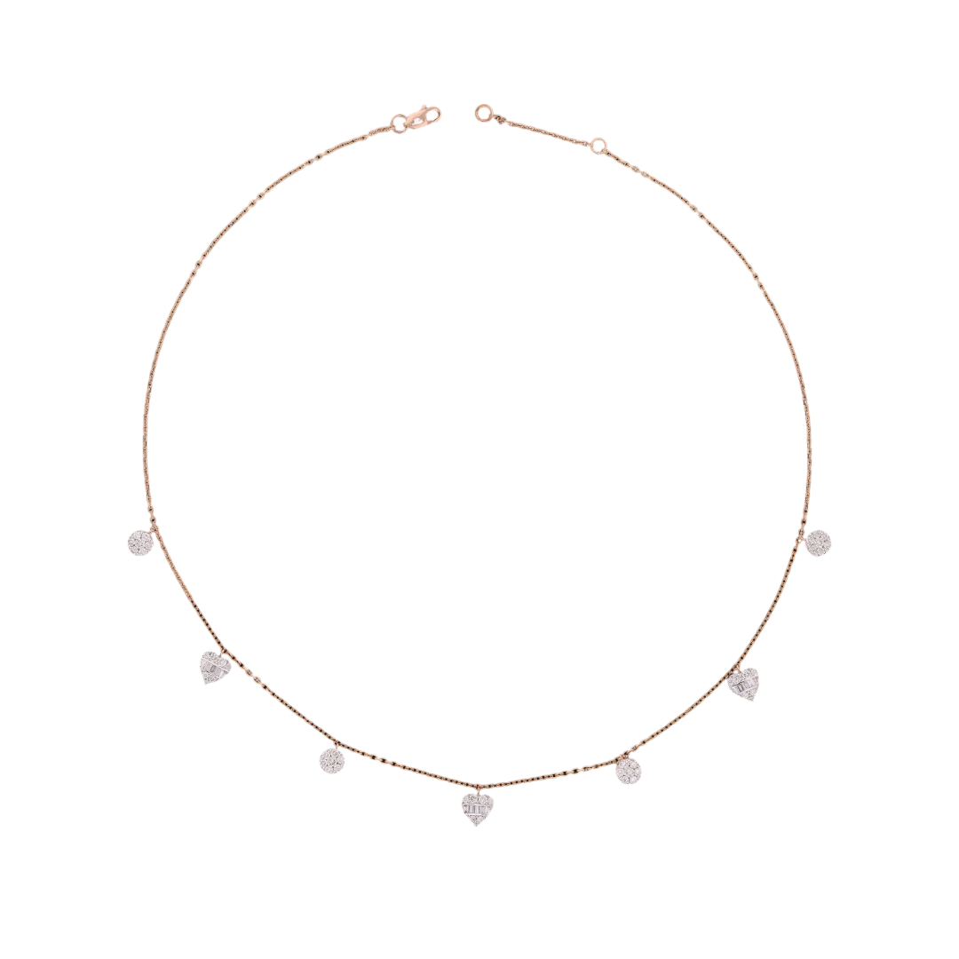 Dainty Heart Drop Lab Grown Diamond Necklace