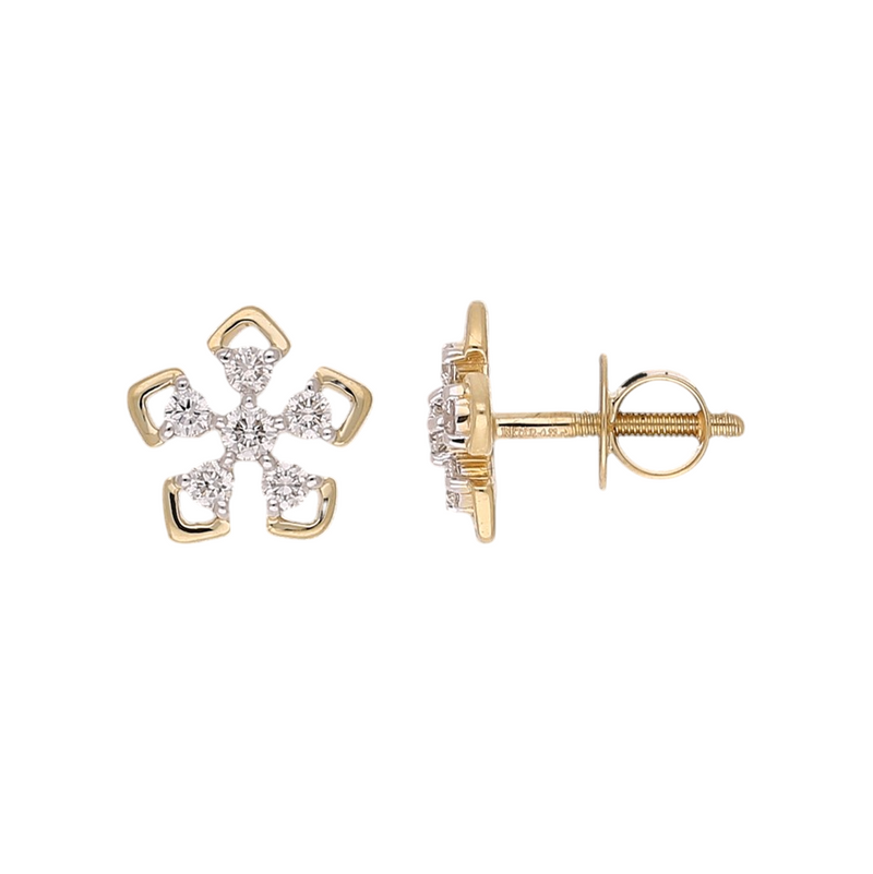 Starry Petal Lab Grown Diamond Earrings