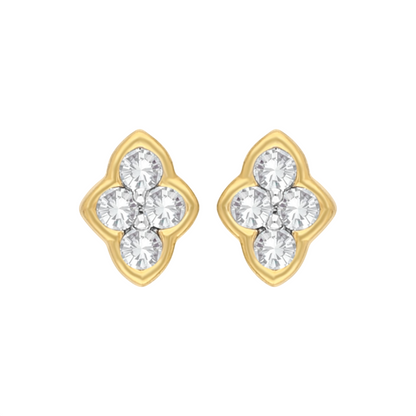 Quatrefoil Lab Grown Diamond Earrings