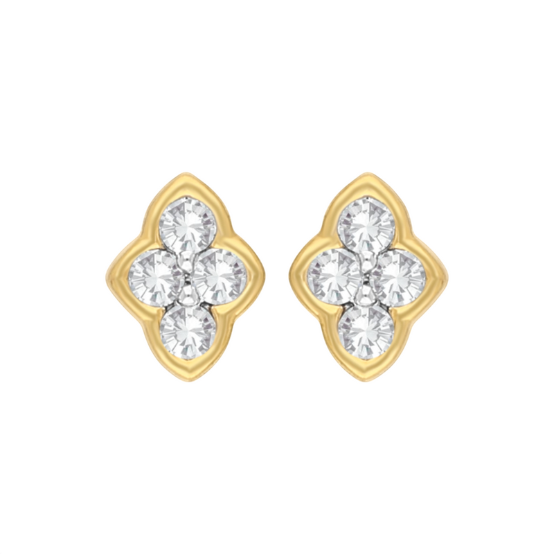 Quatrefoil Lab Grown Diamond Earrings