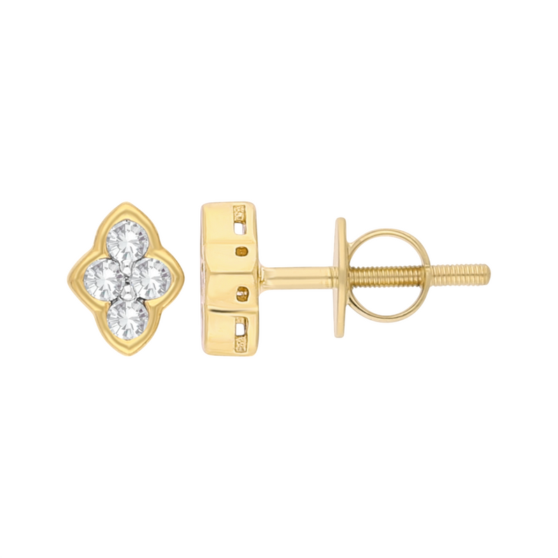 Quatrefoil Lab Grown Diamond Earrings