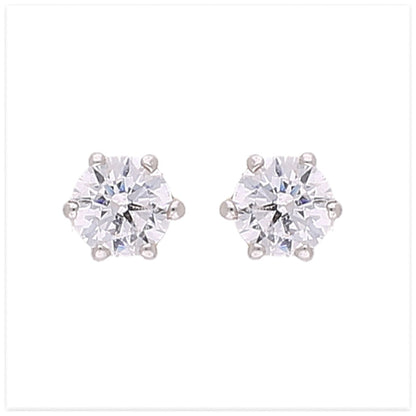 Minimal Radiance Solitaire Lab Grown Diamond Earrings