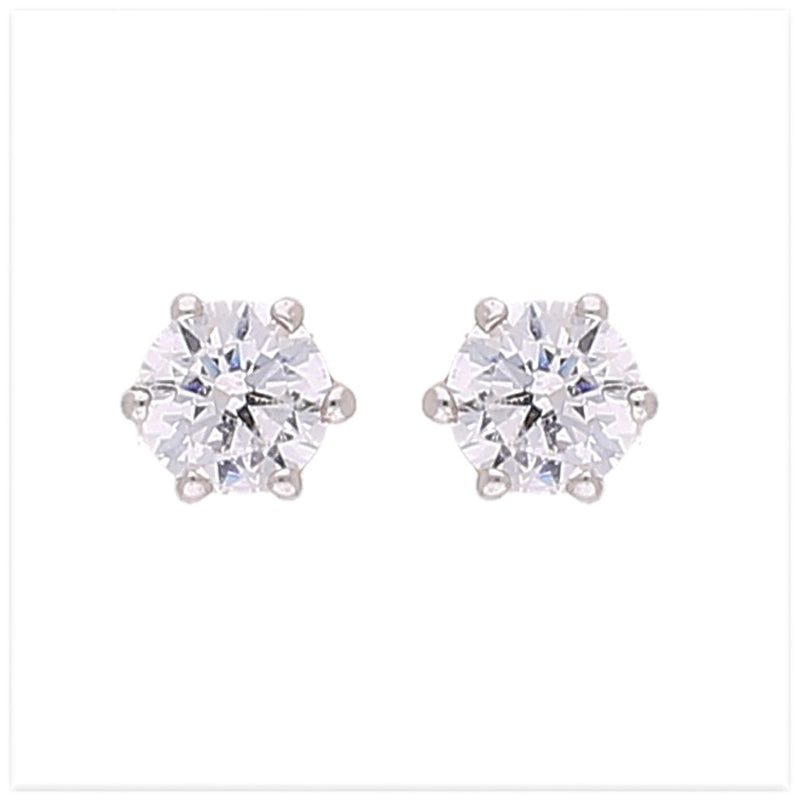 Minimal Radiance Solitaire Lab Grown Diamond Earrings