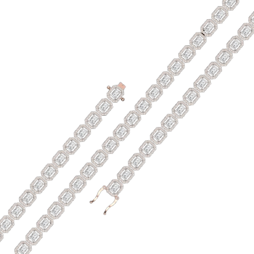 Royal Radiance Emerald Lab Grown Diamond Bracelet