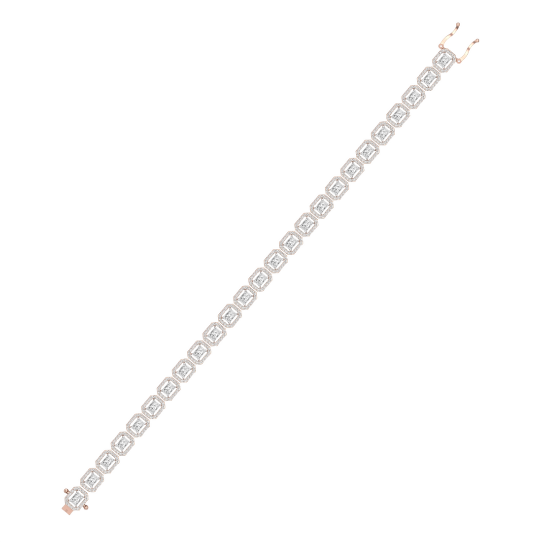 Royal Radiance Emerald Lab Grown Diamond Bracelet