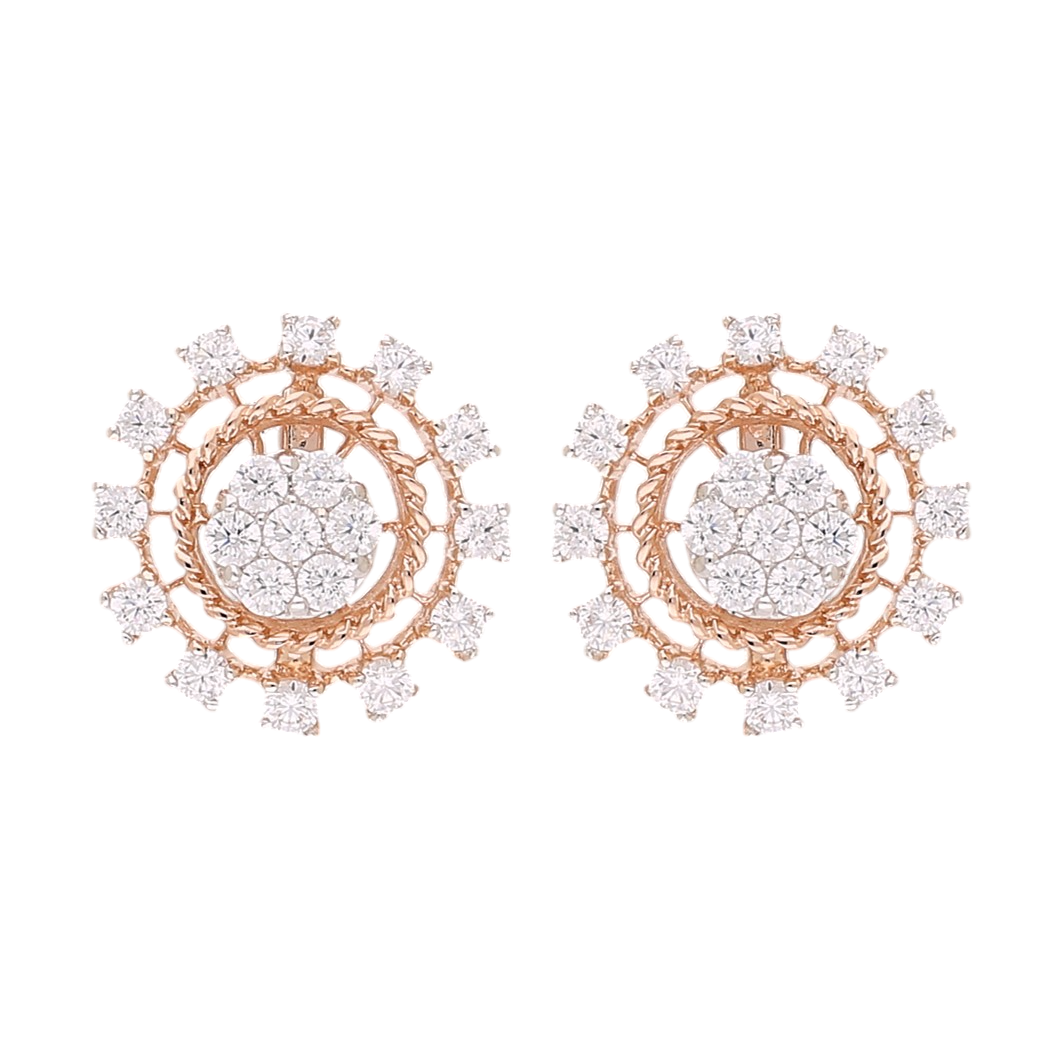 Lace Petal Lab Grown Diamond Earrings