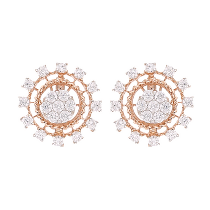 Lace Petal Lab Grown Diamond Earrings