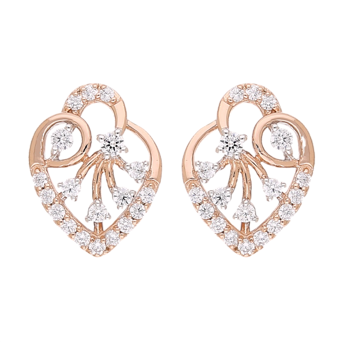 Heart Bloom Lab Grown Diamond Earrings