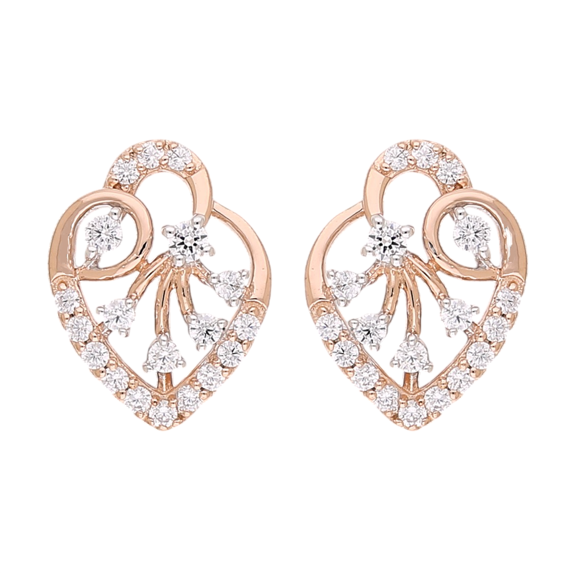 Heart Bloom Lab Grown Diamond Earrings