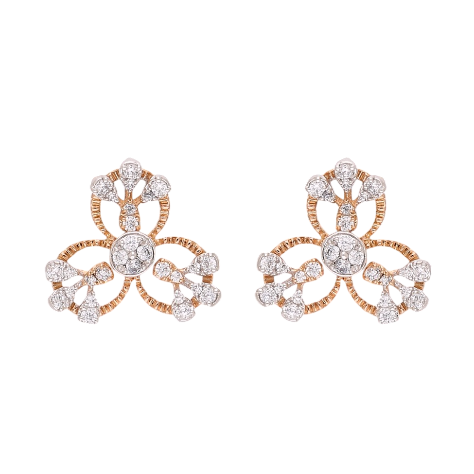 Trefoil Lab Grown Diamond Earrings