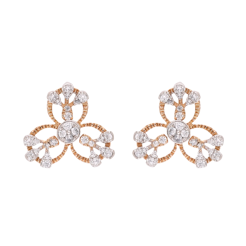 Trefoil Lab Grown Diamond Earrings