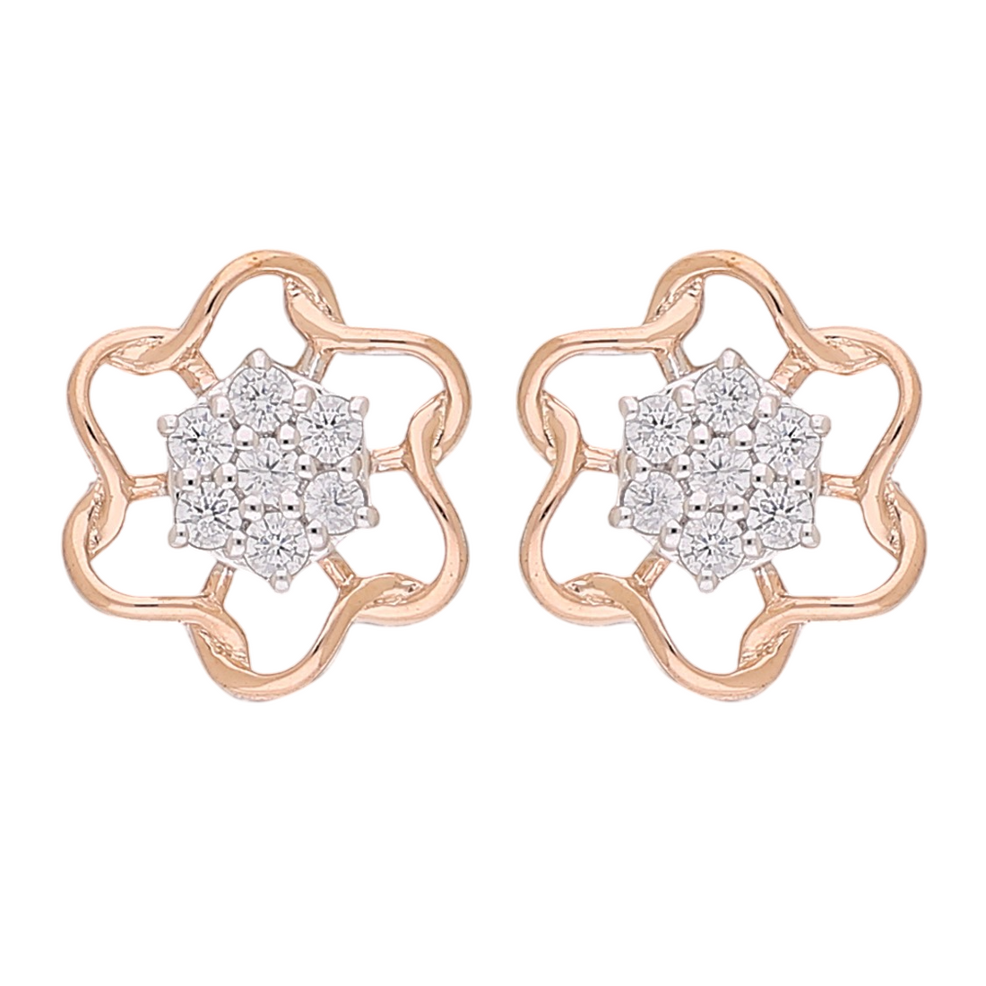 Modern Fleur Lab Grown Diamond Earrings