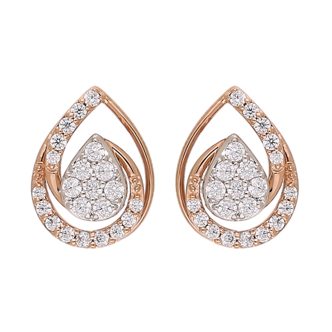 Haloed Dew Spark Lab Grown Diamond Earrings