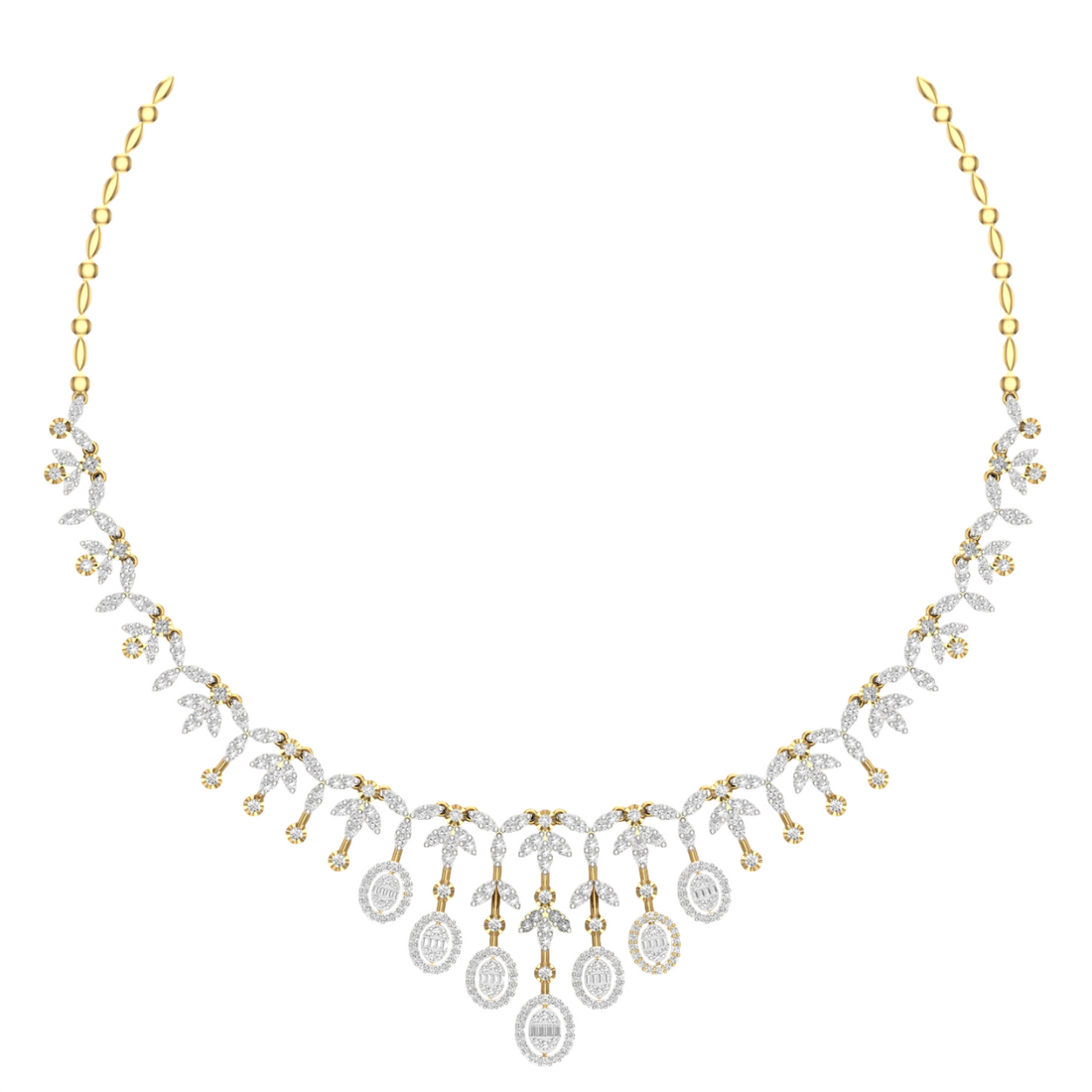 Heritage Floral Lab Grown Diamond Necklace