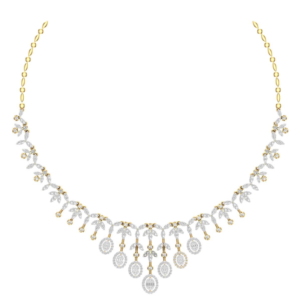 Heritage Floral Lab Grown Diamond Necklace