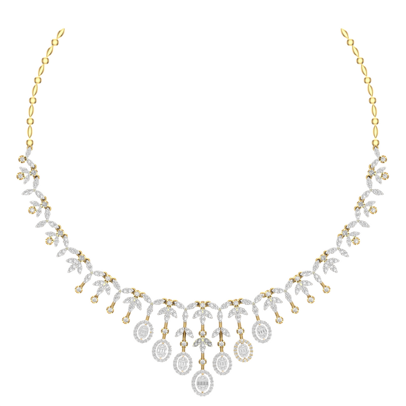 Heritage Floral Lab Grown Diamond Necklace
