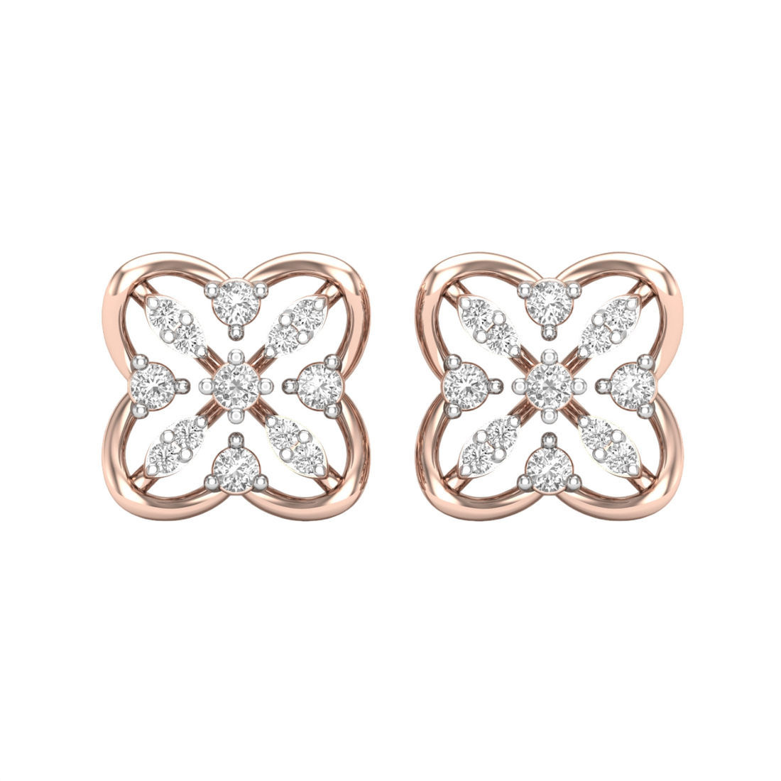 Petal Harmony Lab Grown Diamond Earrings