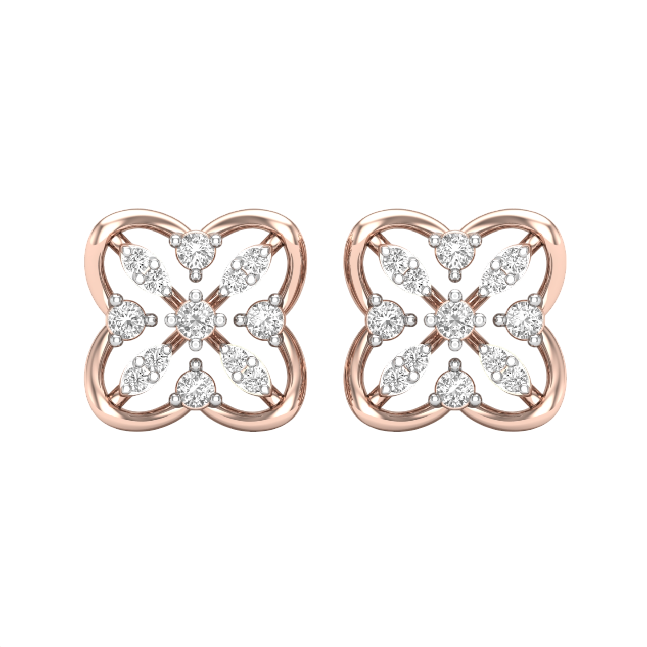 Petal Harmony Lab Grown Diamond Earrings