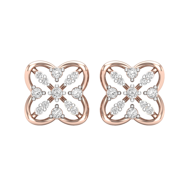 Petal Harmony Lab Grown Diamond Earrings