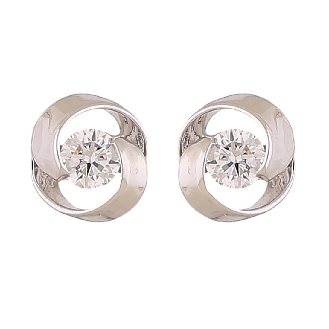 Swirl Aura Lab Grown Diamond Earrings