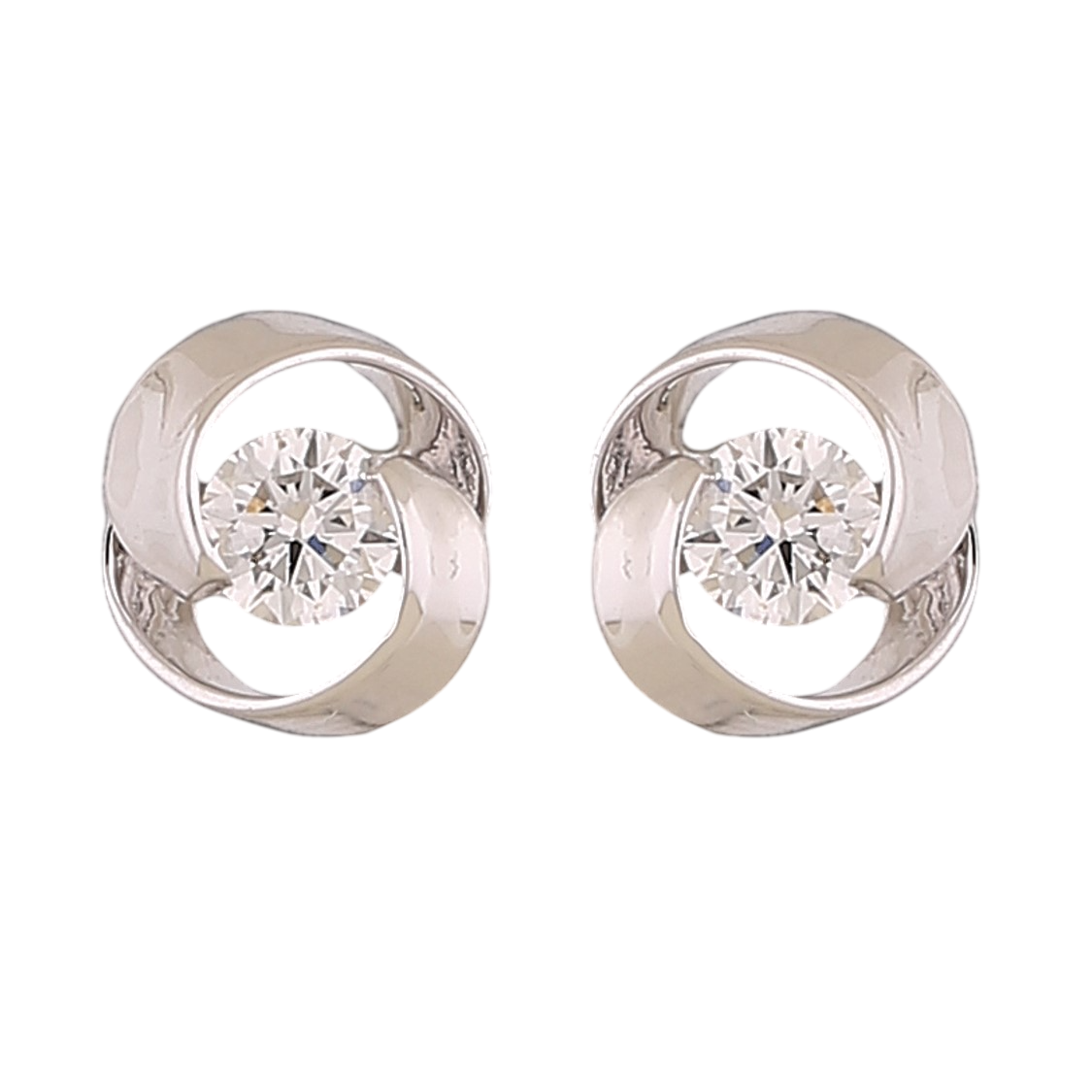 Swirl Aura Lab Grown Diamond Earrings