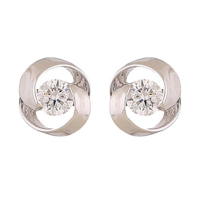 Swirl Aura Lab Grown Diamond Earrings