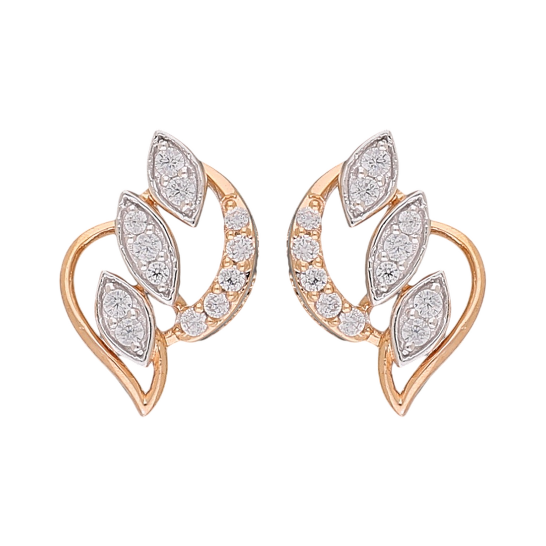 Leafy Radiance Lab Grown Diamond Earrings