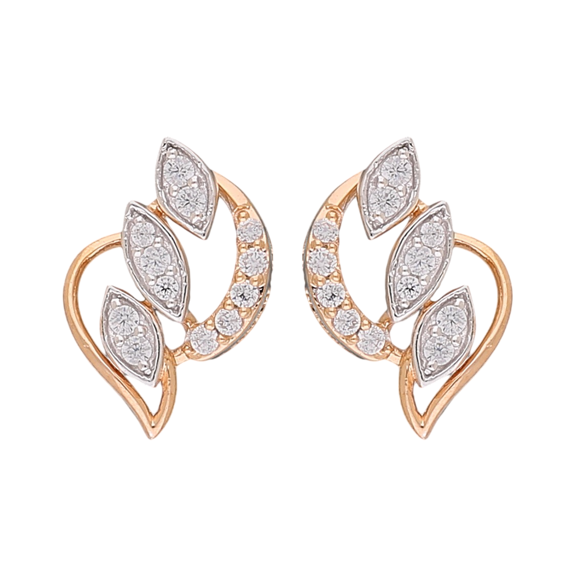 Leafy Radiance Lab Grown Diamond Earrings